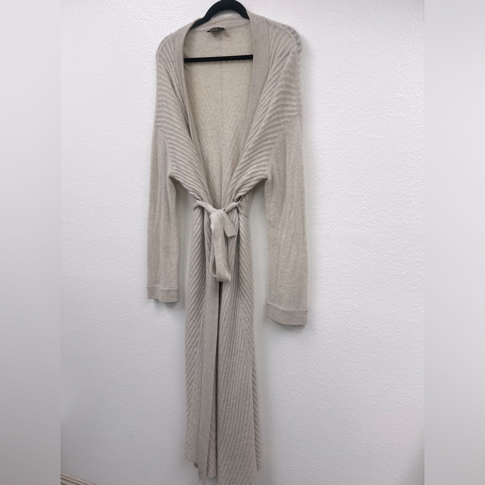 Le Kasha Ribbed Cashmere Long Cardigan
